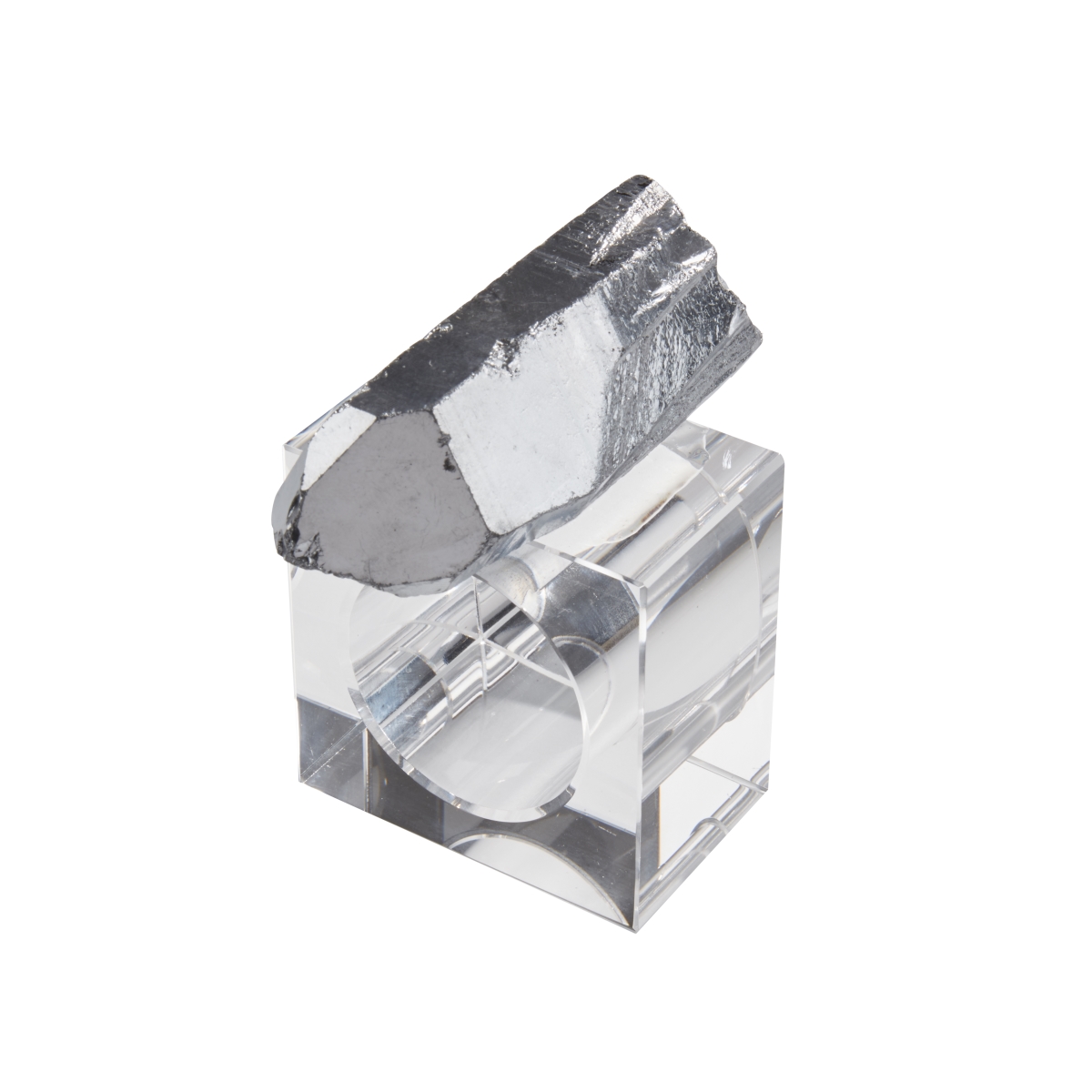 Picture of Saro Lifestyle NR156.S 1.5 in. Luxe Quartz Napkin Ring, Silver - Set of 4