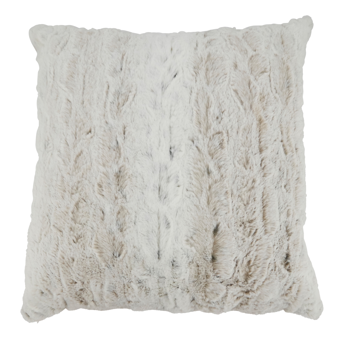 2222.N20SD 20 in. Square Soft & Snuggly Faux Fur Down Filled Throw Pillow, Natural