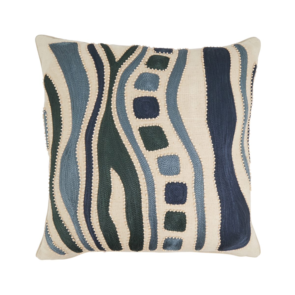 9994.BL18SP 18 x 18 in. Beautifully Embroidered Poly Filled Pillow, Blue