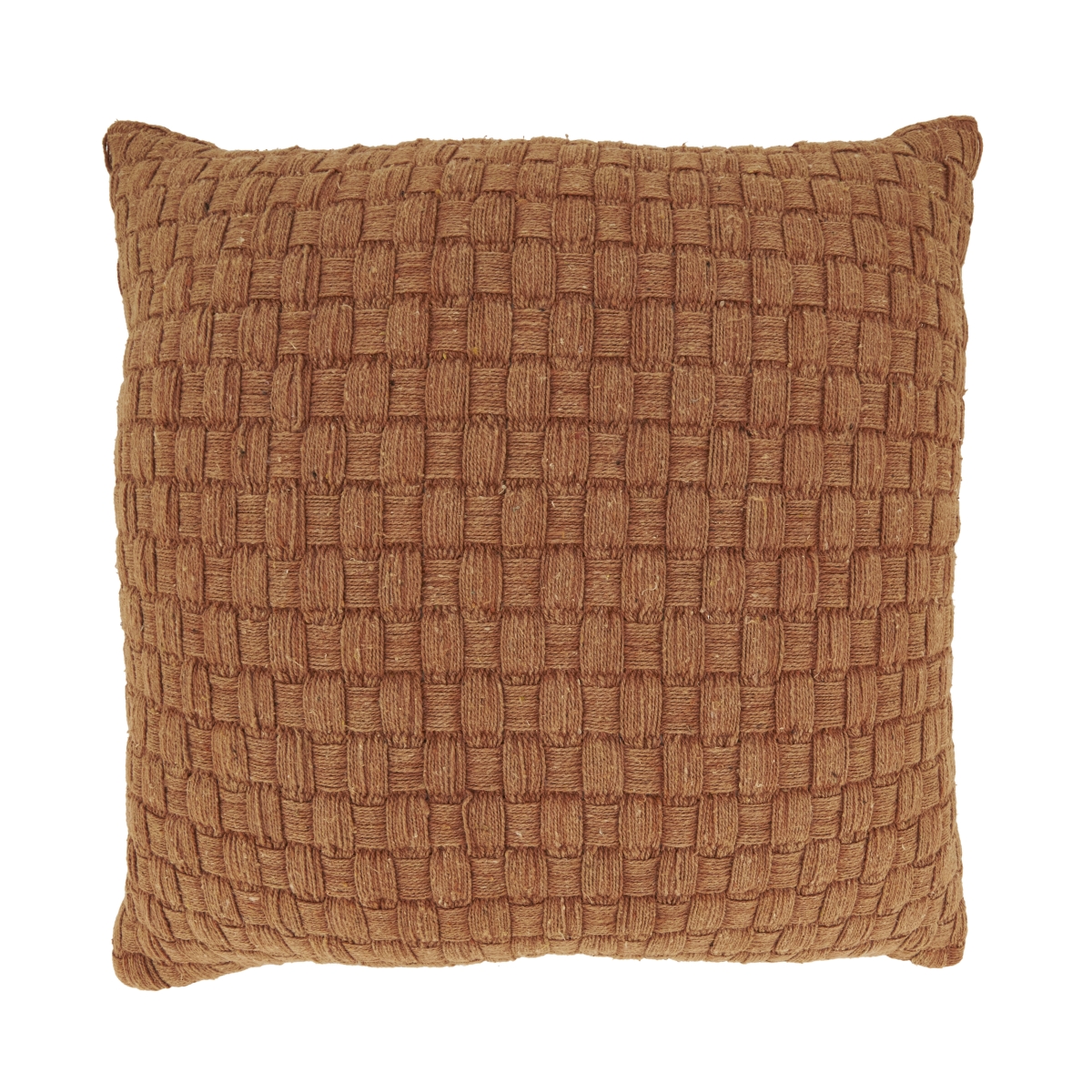 3830.RU20SC Textured Waffle Weave Pillow Cover - Rust - 20 x 20 in.