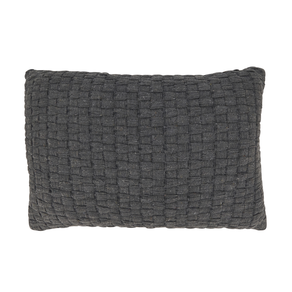 3830.GY1624BD Textured Waffle Weave Down Filled Pillow - Gray - 16 x 24 in.