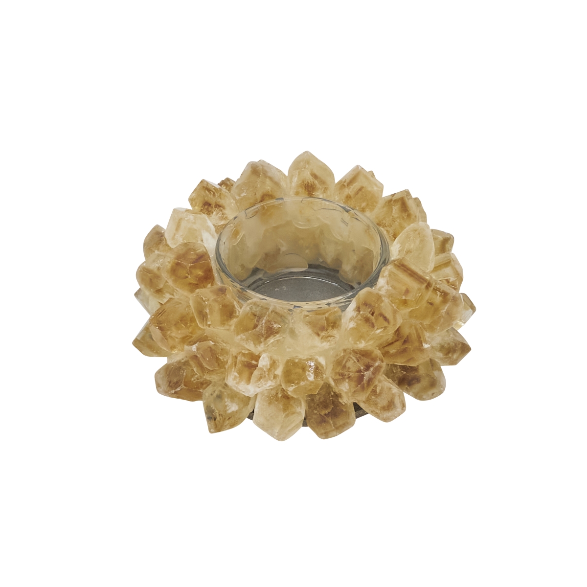 Picture of Saro Lifestyle V521.HN 3 in. Sunny Glow Citrine Votive Holder&#44; Honey