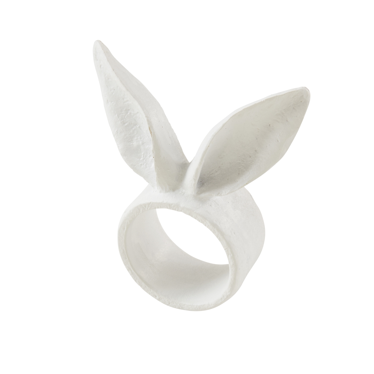 Picture of Saro Lifestyle NR864.W Playful Bunny Ears Napkin Ring - White - Set of 4