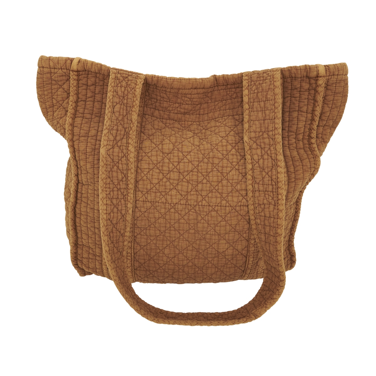 Soft Cotton Quilted Tote Bag - Taupe - 1 Count - Stylish and Functional