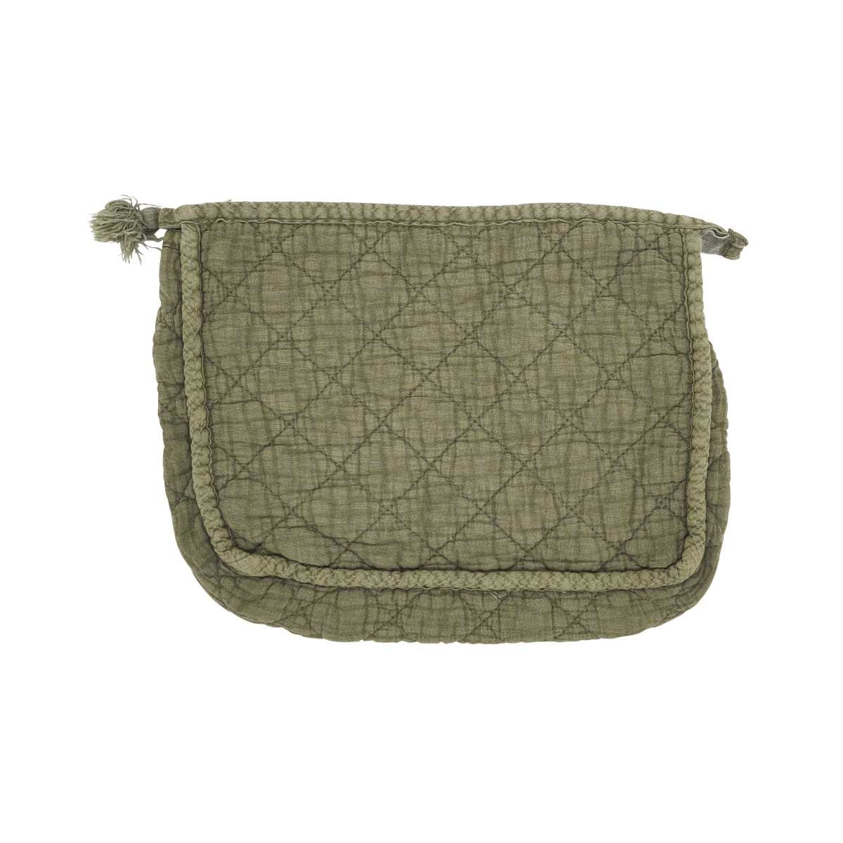 HB1500.OL Soft Cotton Quilted Cosmetic Bag - Olive