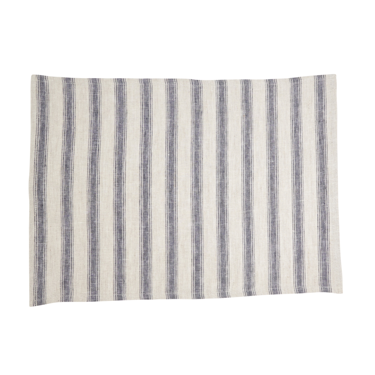 Picture of Saro Lifestyle 16009.FB1420B Classic Striped Pure Linen Placemat - French Blue - Set of 4