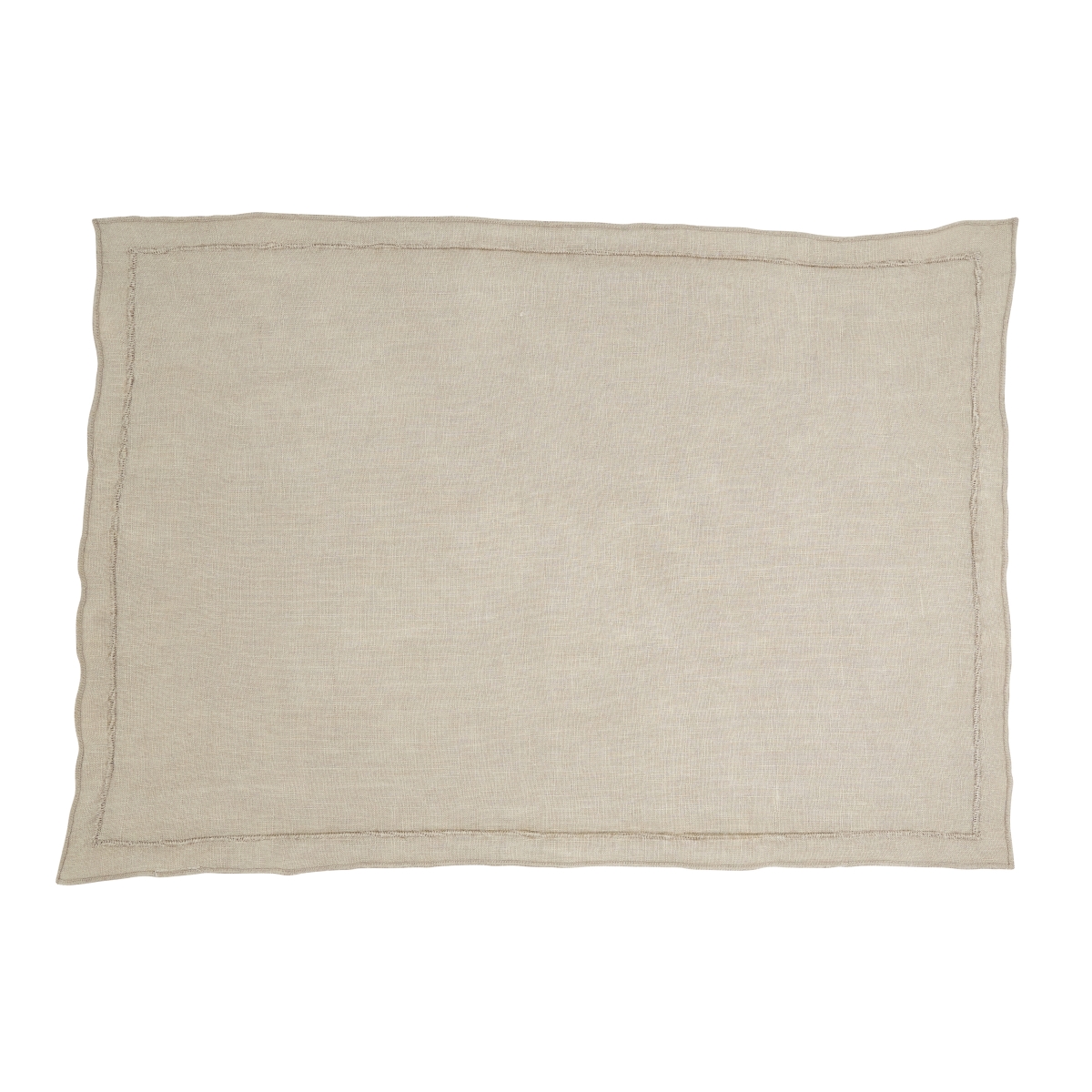 Picture of Saro Lifestyle 23007.N1420B Sto ashed Over Lock Edge Placemat - Natural - Set of 4
