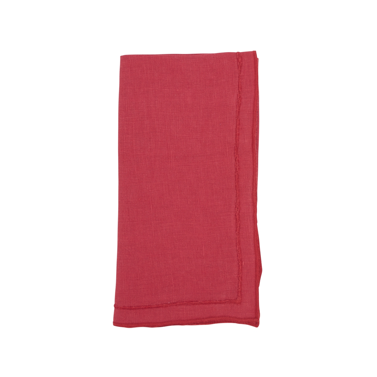 Picture of Saro Lifestyle 23007.R20S Sto ashed Over Lock Edge Napkin - Red - Set of 4
