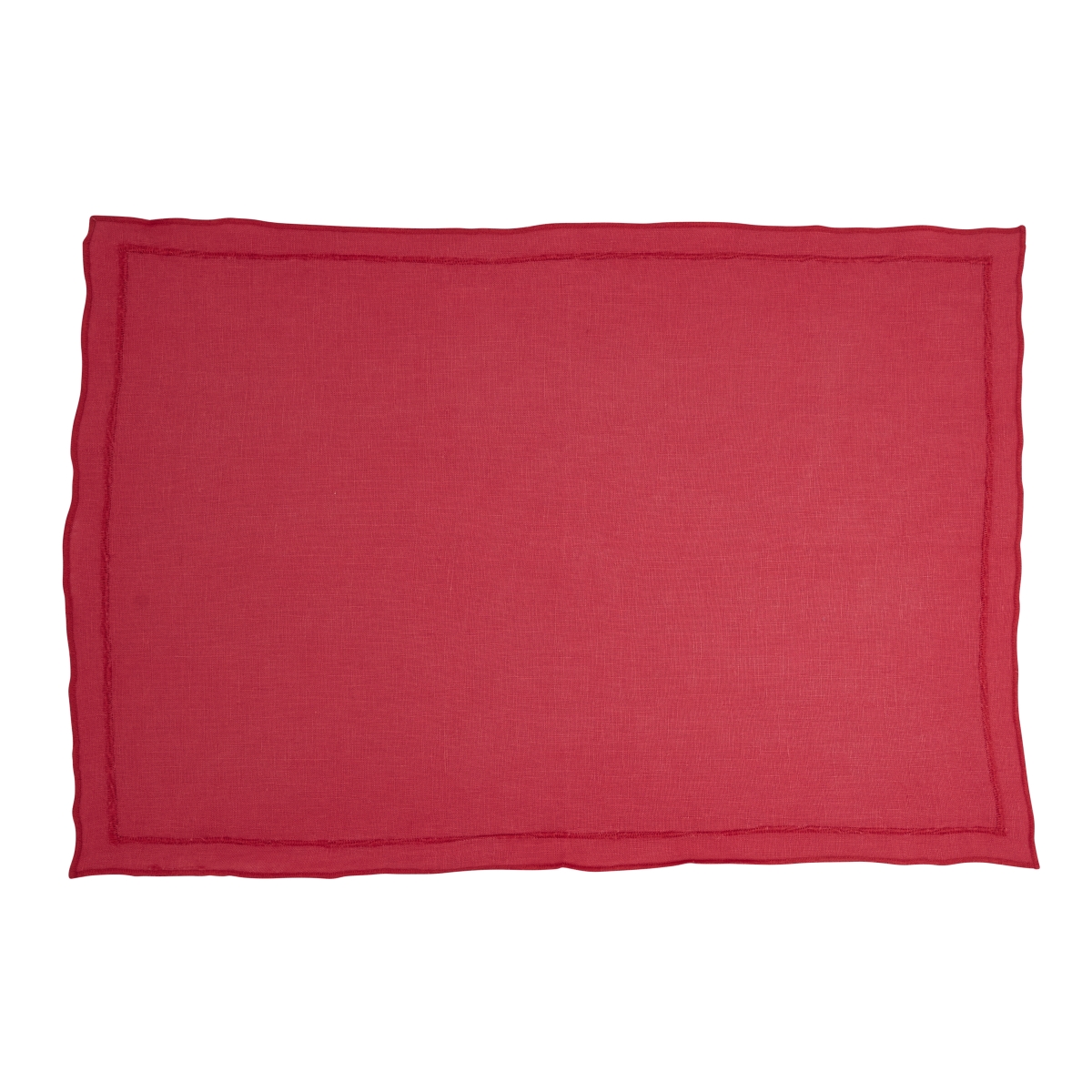 Picture of Saro Lifestyle 23007.R1420B Sto ashed Over Lock Edge Placemat - Red - Set of 4