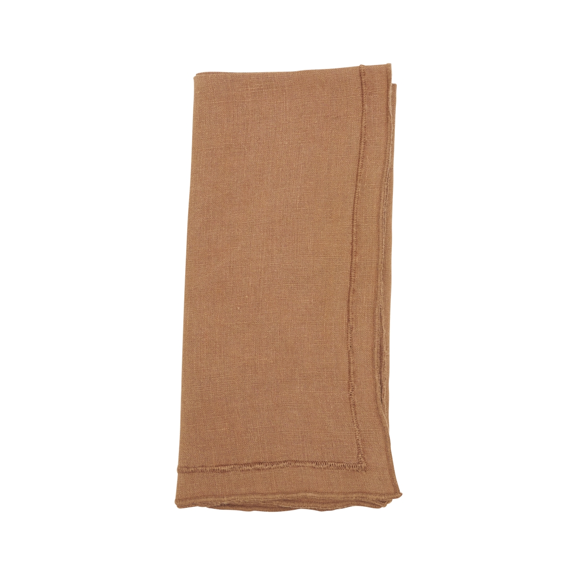 Picture of Saro Lifestyle 23007.TC20S Sto ashed Over Lock Edge Napkin - Terracotta - Set of 4