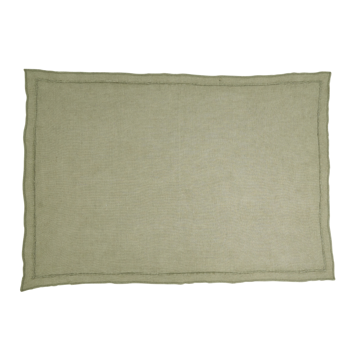 Picture of Saro Lifestyle 23007.OL1420B Sto ashed Over Lock Edge Placemat - Olive - Set of 4