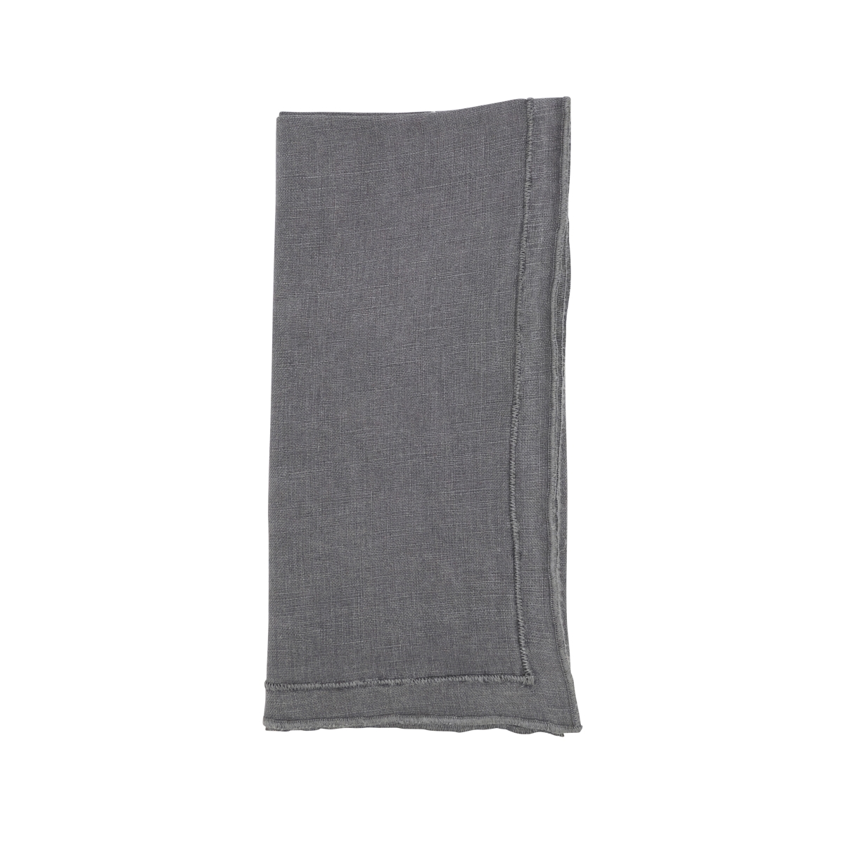 Picture of Saro Lifestyle 23007.ST20S Sto ashed Over Lock Edge Napkin - Slate - Set of 4