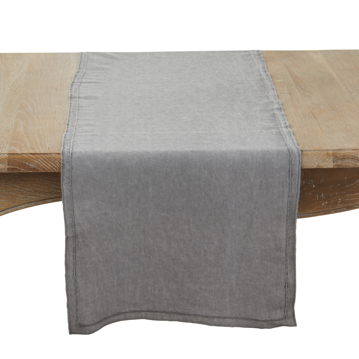 Picture of Saro Lifestyle 23007.ST1672B Sto ashed Over Lock Edge Table Runner - Slate