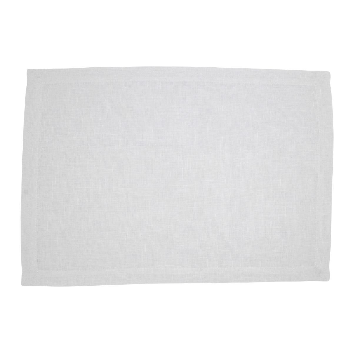Picture of Saro Lifestyle 5099.W1420B Pure Linen Placemat - White - Set of 4