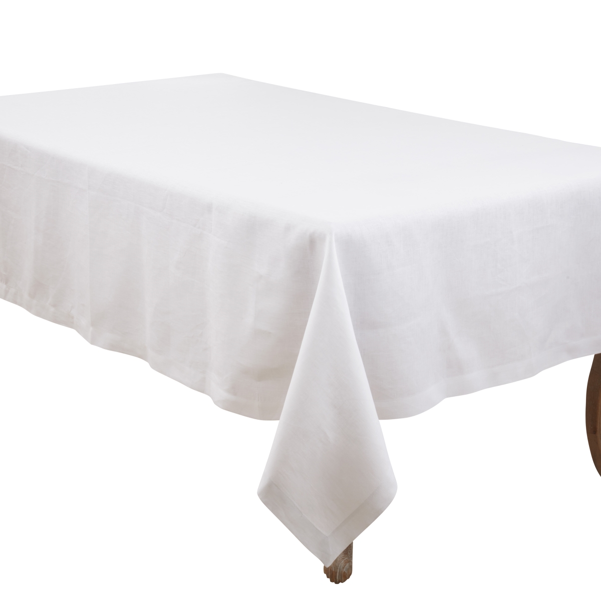 Picture of Saro Lifestyle 5099.W59104B 59 x 104 in. Pure Linen Tablecloth, White