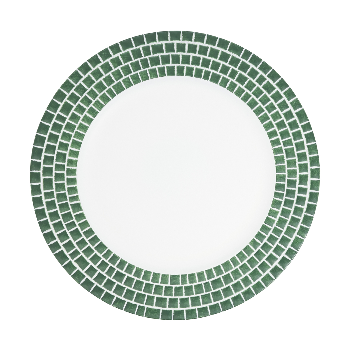 Picture of Saro Lifestyle CH446.G13R Decorative Tile Edged Charger Plate - Green - Set of 4