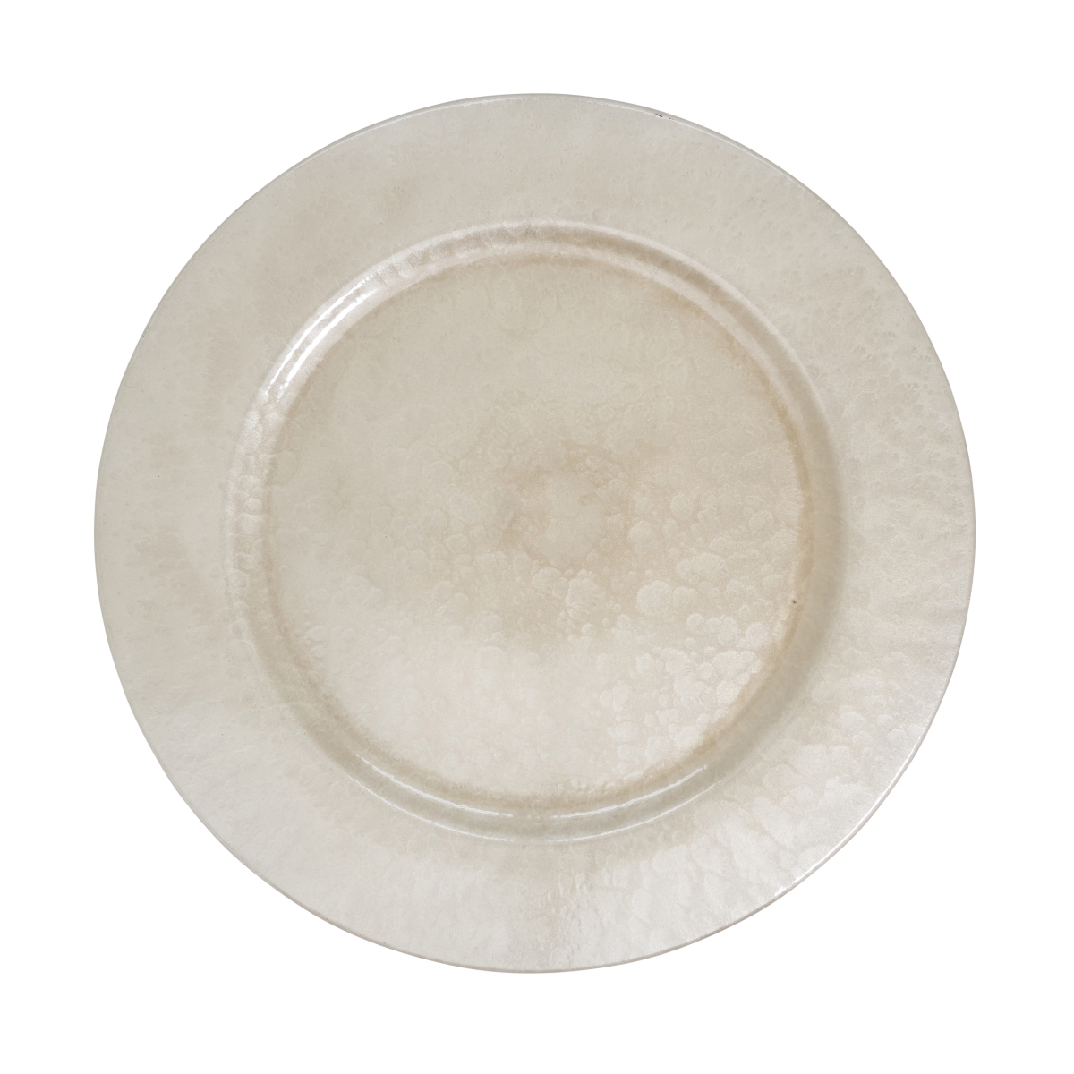 Picture of Saro Lifestyle CH333.GY13R Soft Glow Faux Mother of Pearl Charger Plate - Gray - Set of 4