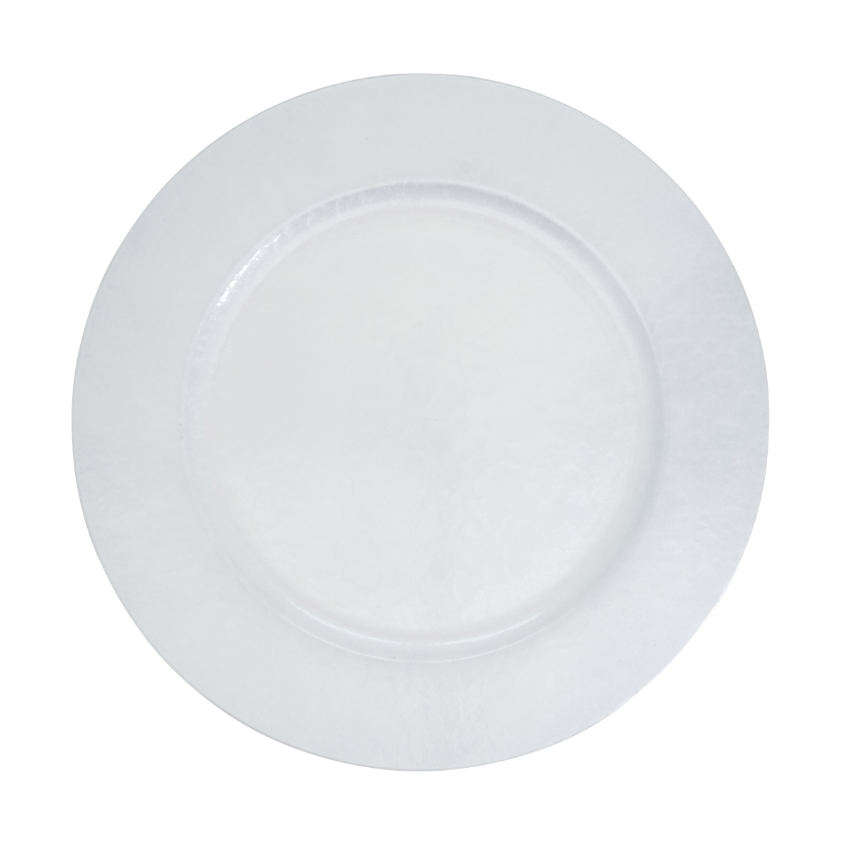 Picture of Saro Lifestyle CH333.W13R Soft Glow Faux Mother of Pearl Charger Plate - White - Set of 4