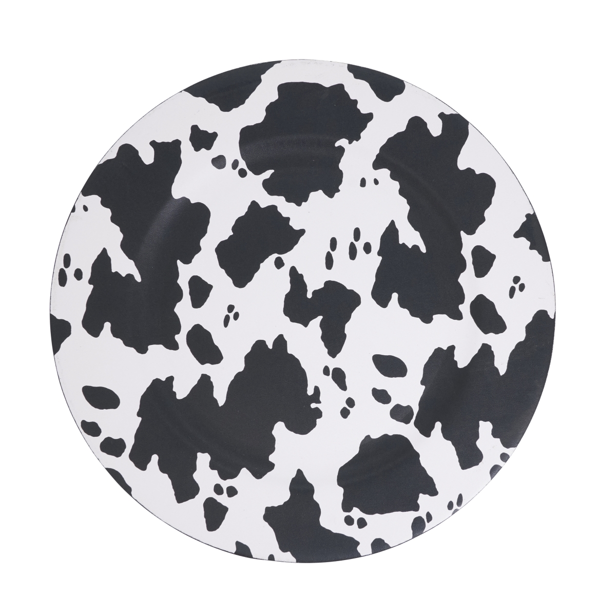 Picture of Saro Lifestyle CH705.BW13R Cow Spot Pattern Charger Plate - Black & White - Set of 4