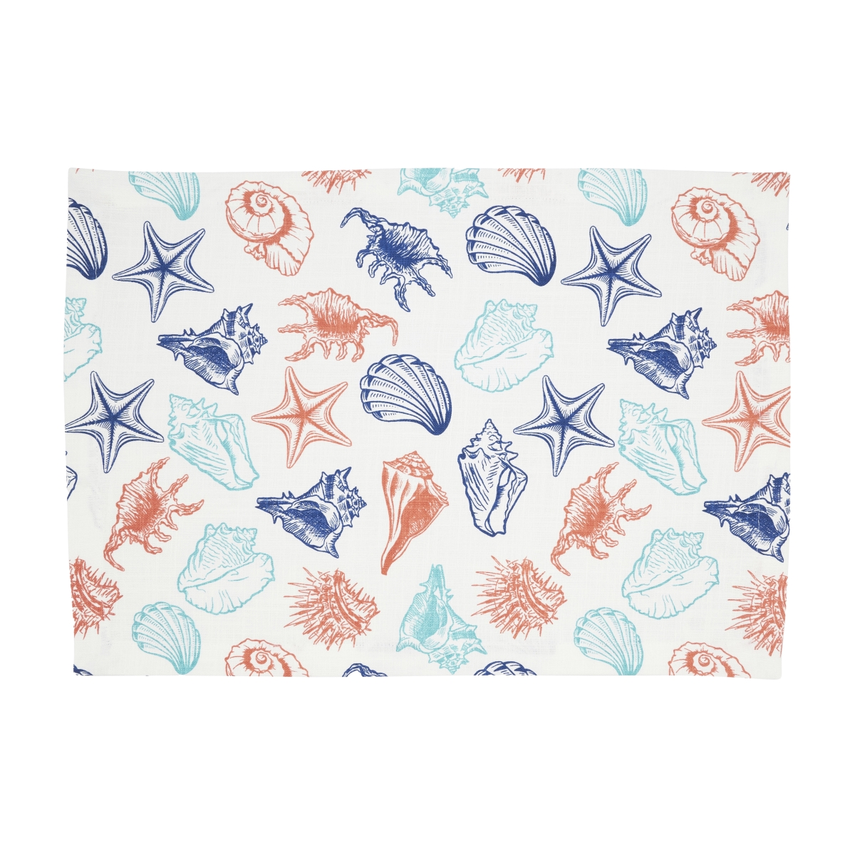 Picture of Saro Lifestyle 5080.M1420B Ocean Breeze Sea Shells Placemat - Multi Color - Set of 4