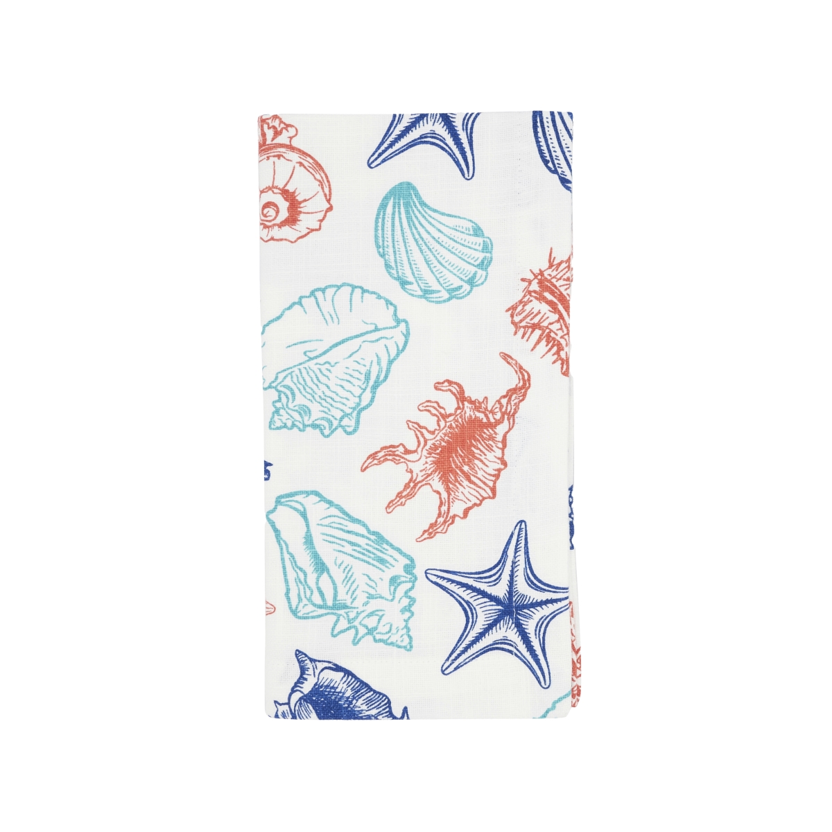 Picture of Saro Lifestyle 5080.M20S Ocean Breeze Sea Shells Napkin - Multi Color - Set of 4