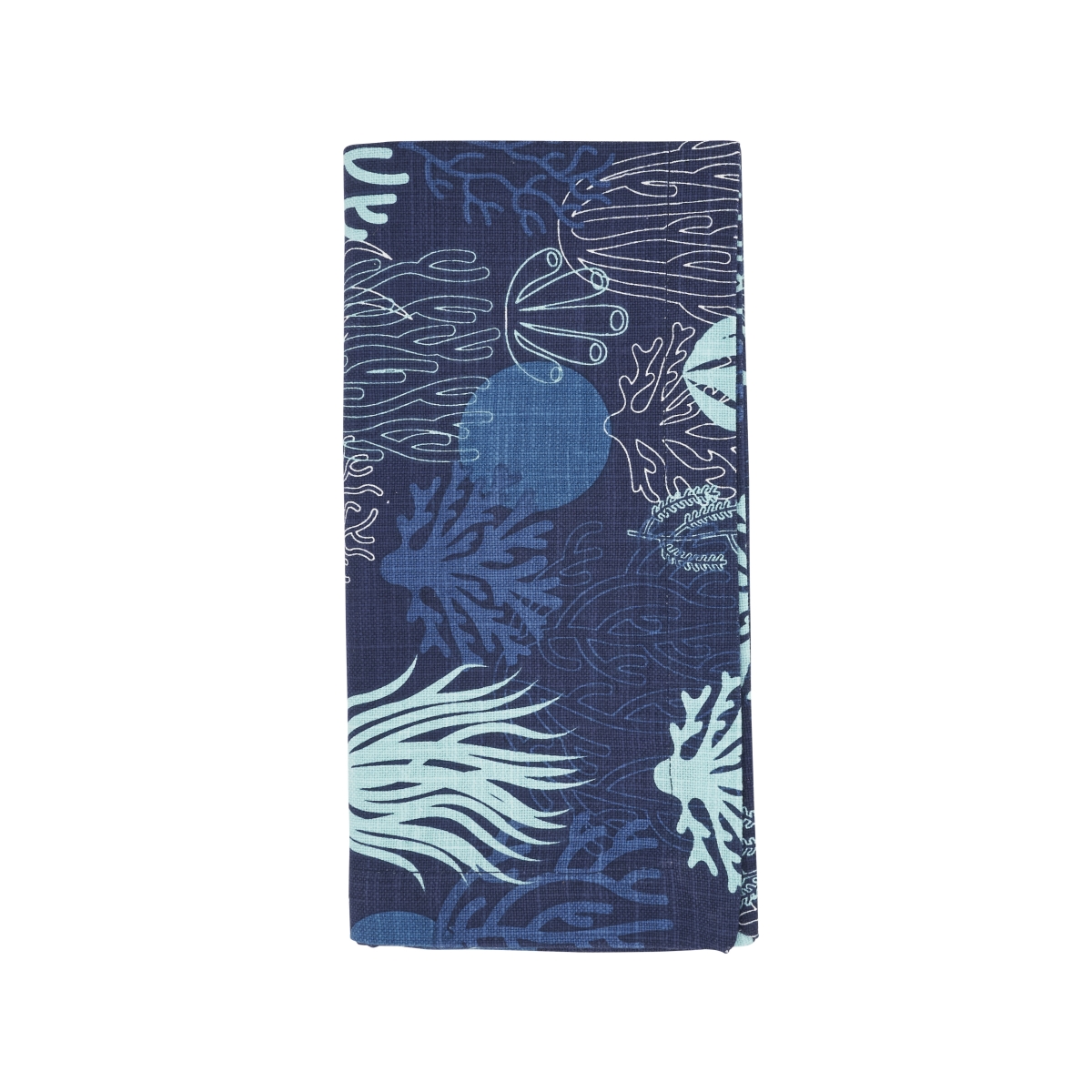 Picture of Saro Lifestyle 1500.NB20S Ocean Depths Coral Napkin - Navy Blue - Set of 4