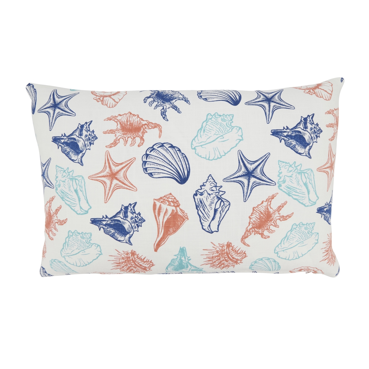 5080P.M1320BP Elegant Sea Shells Poly Filled Pillow - Multi Color - 13 x 20 in.