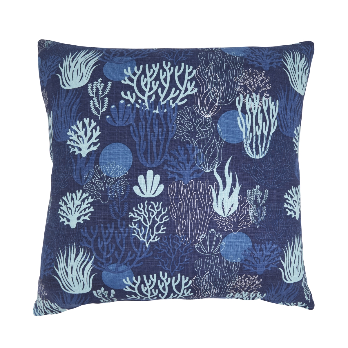 1500P.NB20SP Coastal Coral Poly Filled Pillow - Navy Blue - 20 x 20 in.