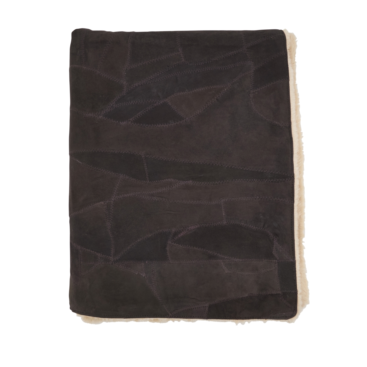 Picture of Saro Lifestyle TH142.CT5060B 50 x 60 in. Artisan Patchwork Leather Throw&#44; Chocolate
