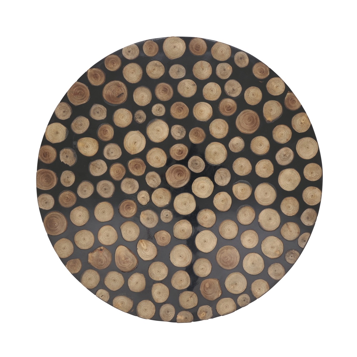 Picture of Saro Lifestyle CH729.BK13R 13 in. Artisan Wood & Resin Charger Plate&#44; Black - Set of 4