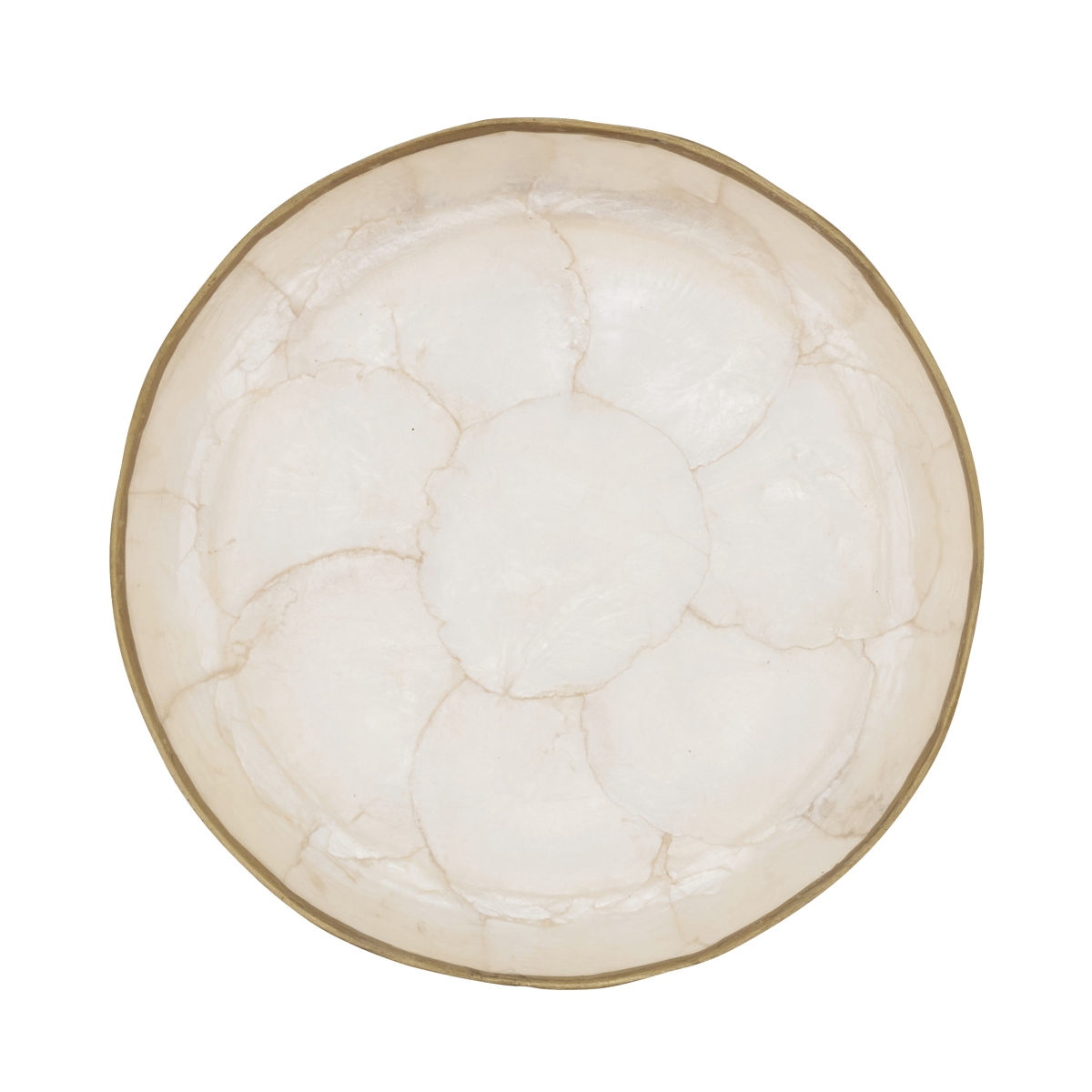 242.GL8R Handcrafted Capiz Shell Bowl - Gold - Set of 4