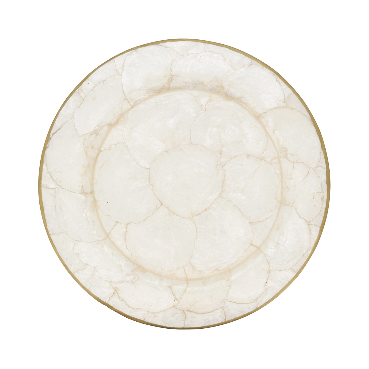 Picture of Saro Lifestyle CH242.GL13R 13 in. Polished Capiz Charger Plate, Gold - Set of 4
