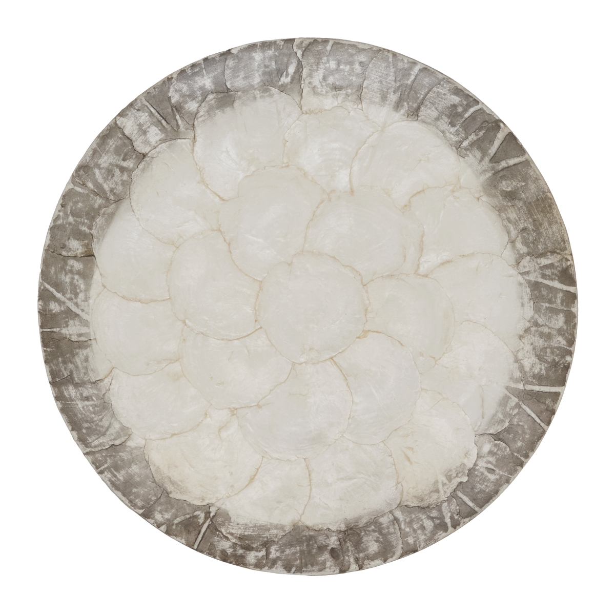 Picture of Saro Lifestyle 243.GY15R 15 in. Capiz Glow Placemat&#44; Grey - Set of 4