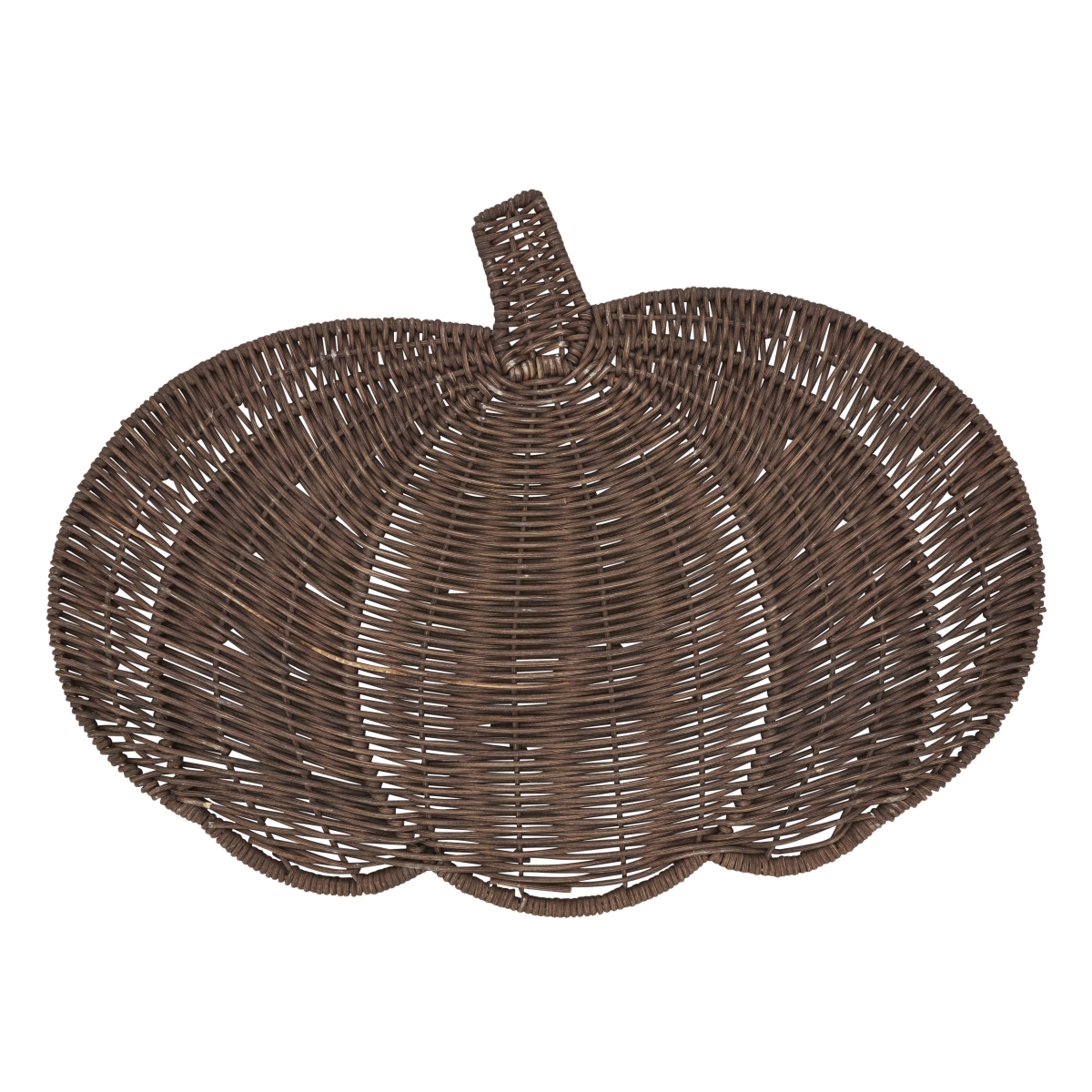 Picture of Saro Lifestyle 405.BR1317B 13 x 17 in. Fall Harvest Rattan Pumpkin Placemat&#44; Brown - Set of 4