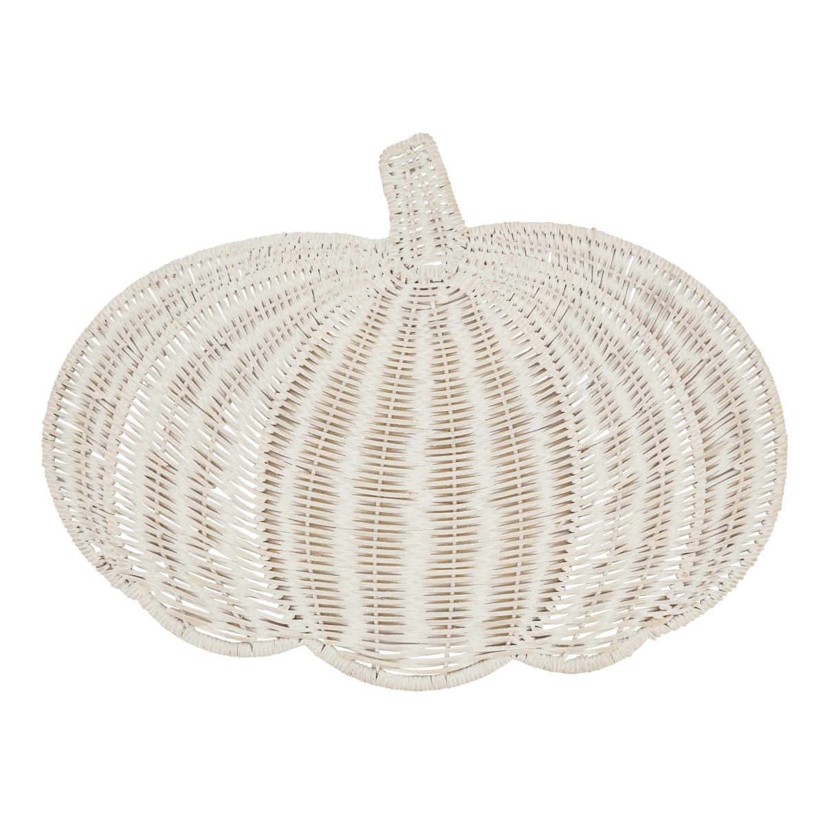 Picture of Saro Lifestyle 405.W1317B 13 x 17 in. Fall Harvest Rattan Pumpkin Placemat&#44; White - Set of 4