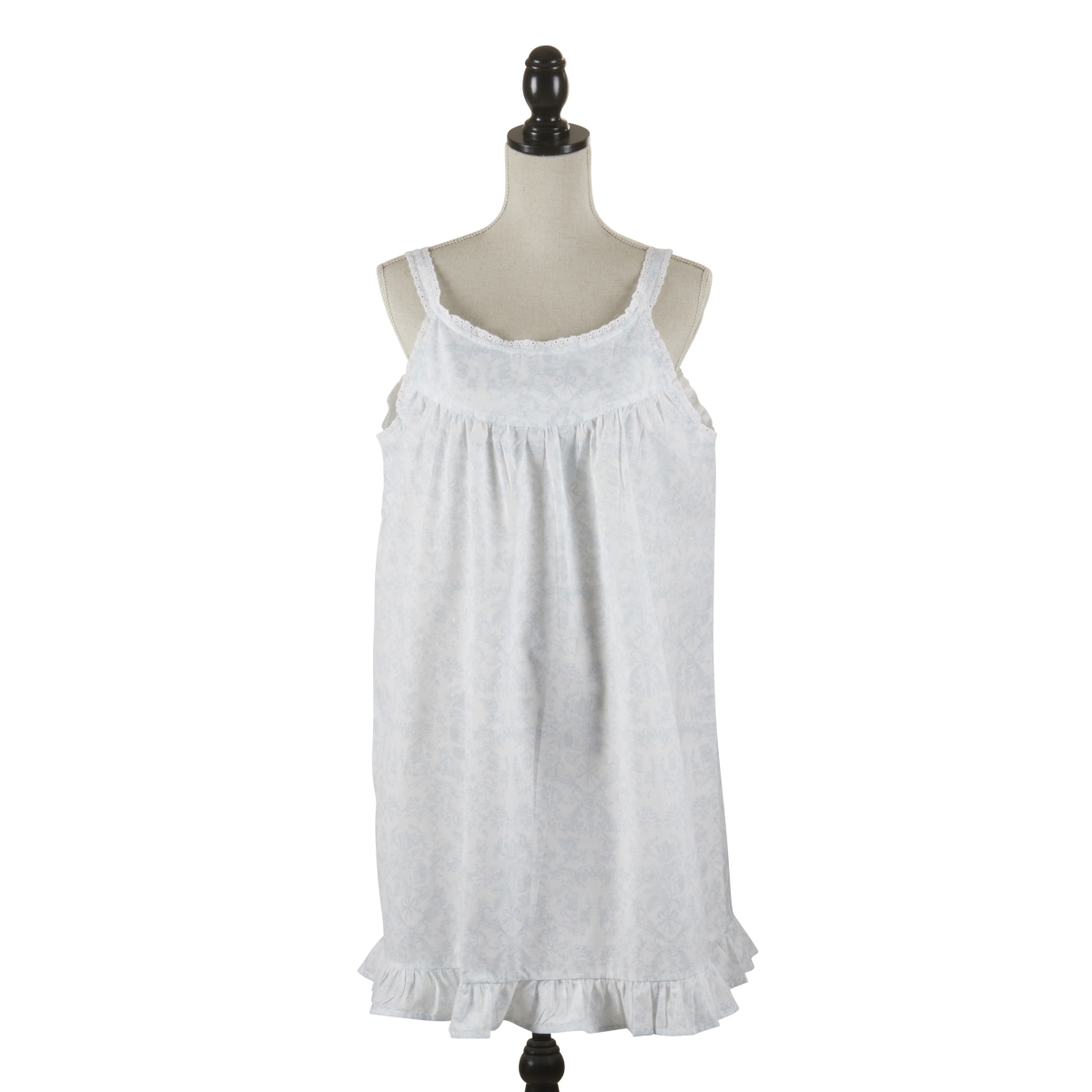 NG289.LB08 Floral Blossom Nightgown - Light Blue - Medium