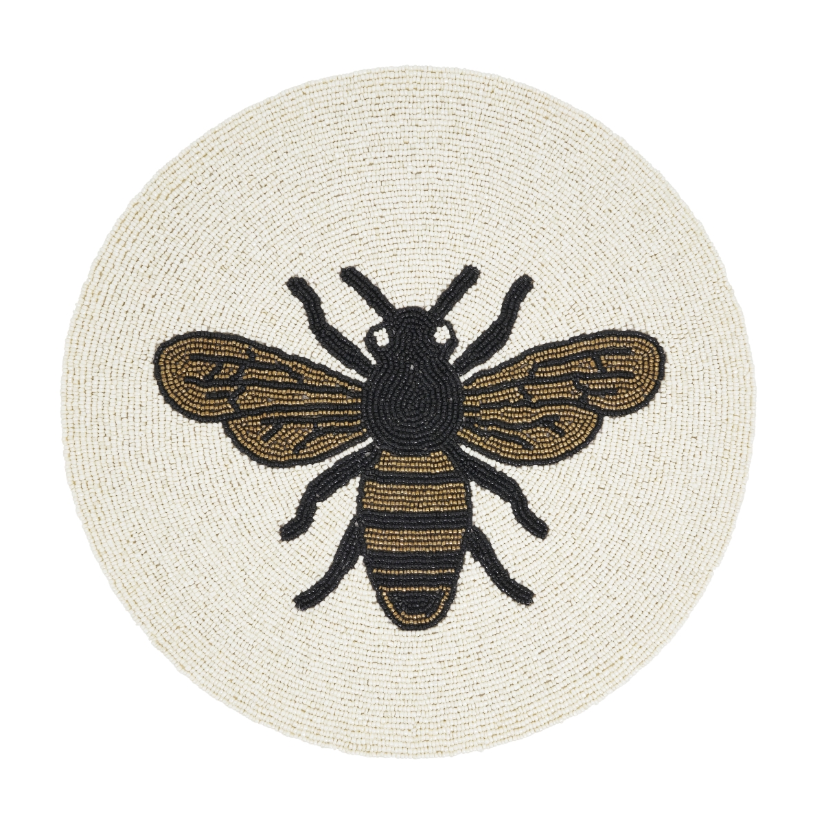Picture of Saro Lifestyle 9086.GL15R 15 in. Honeybee Treasure Placemat&#44; Gold - Set of 4