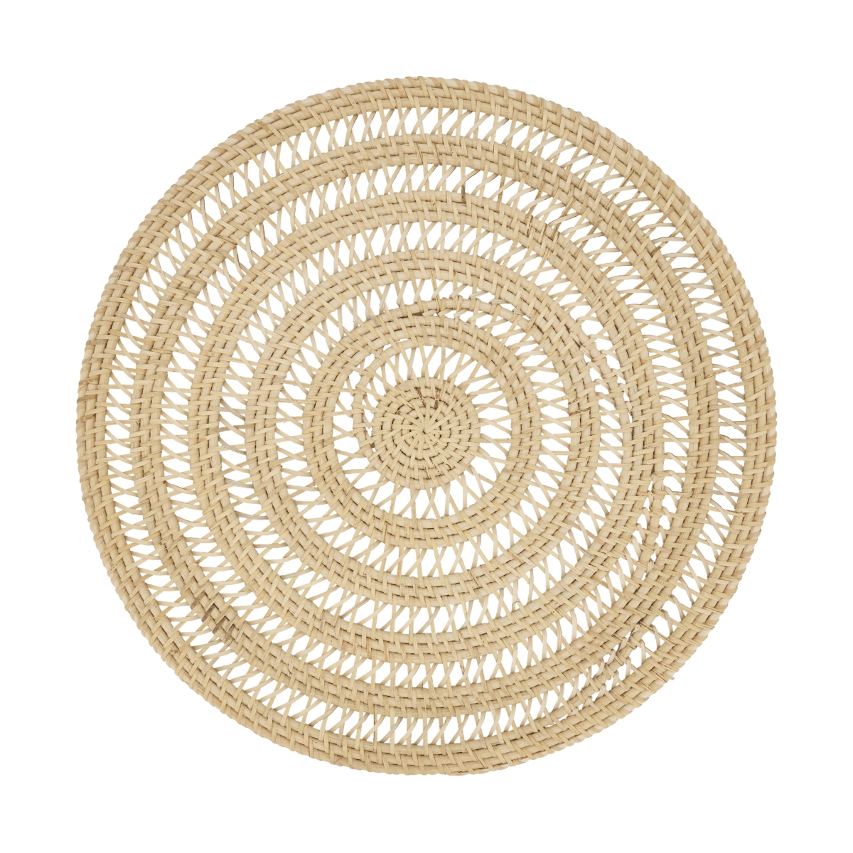 Picture of Saro Lifestyle 8121.N15R 15 in. Natural Weave Rattan Placemat&#44; Natural - Set of 4