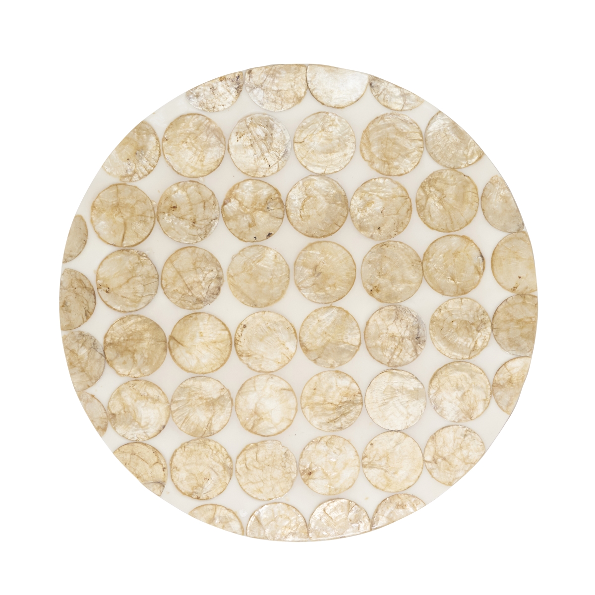 Picture of Saro Lifestyle 2403.I15R 15 in. Capiz Disc Placemat, Ivory - Set of 4