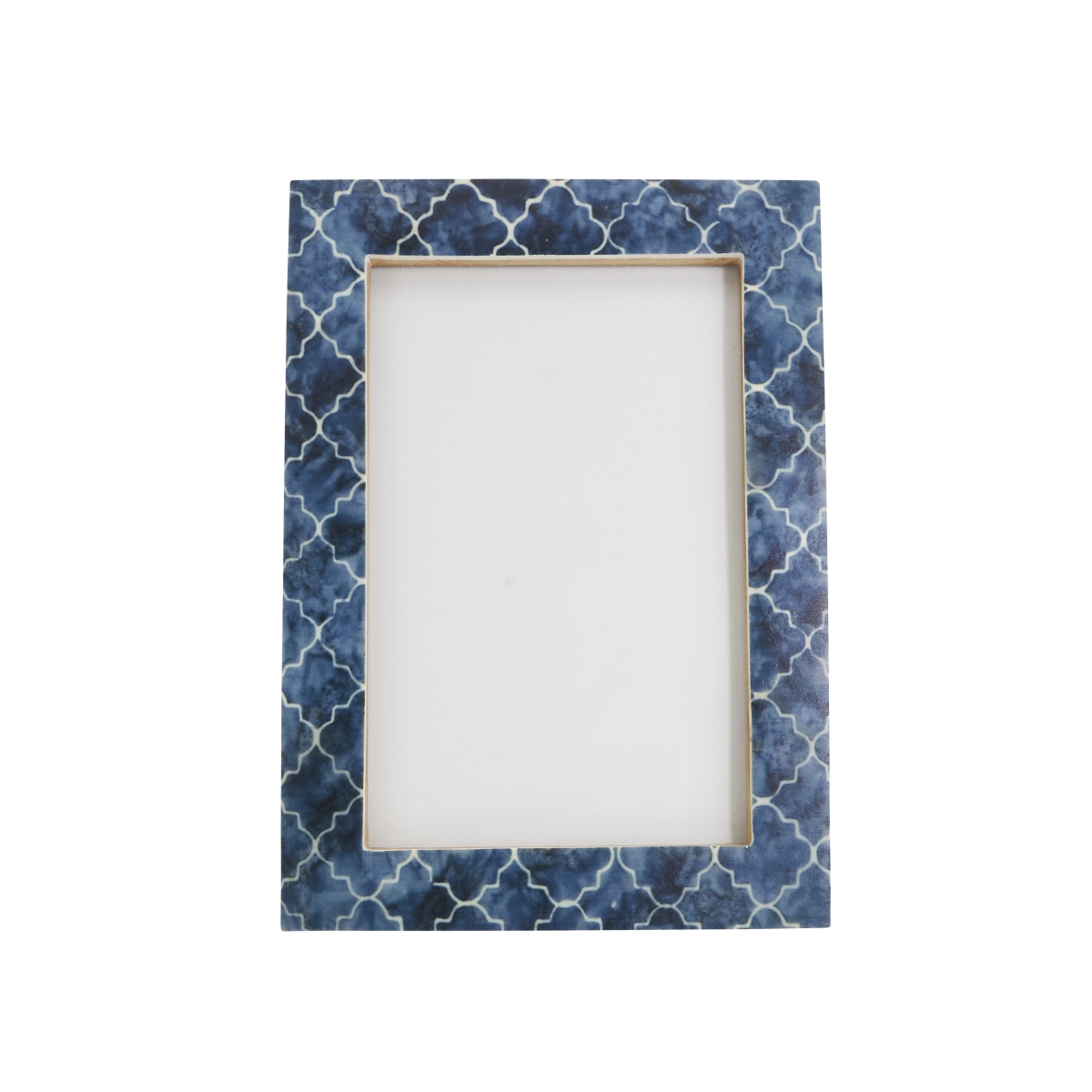 PF402.BL57 Moroccan Mosaic Bone Photo Frame - Blue - 5 x 7 in.