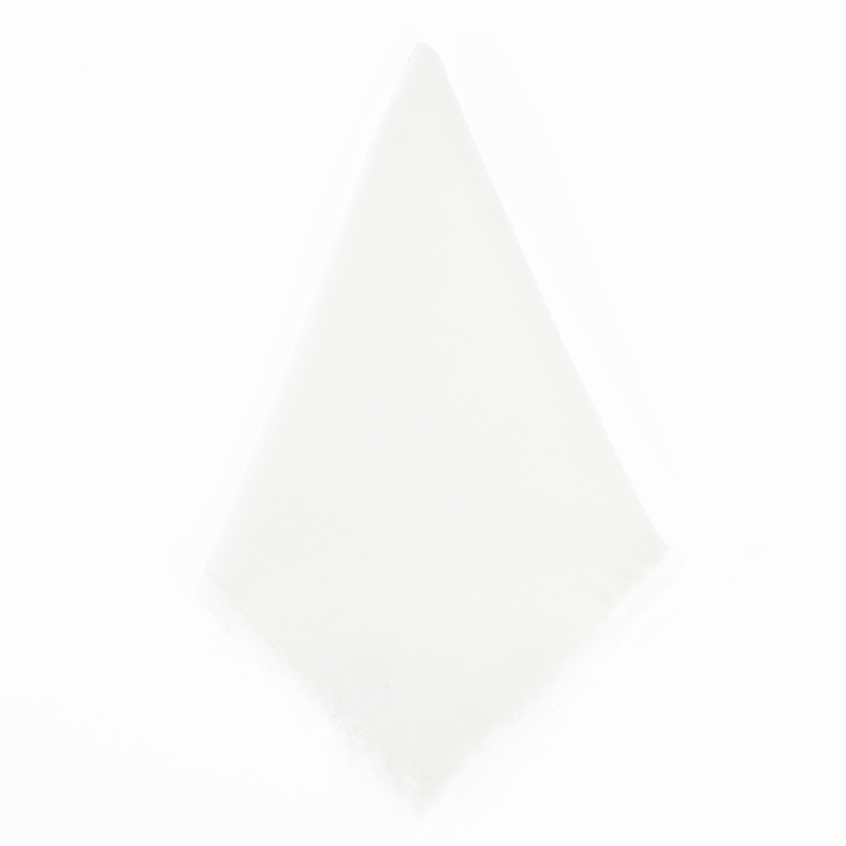 Picture of SARO 13009.I20S 20 in. Square Fringed Design Linen Napkins - Ivory  Set of 4