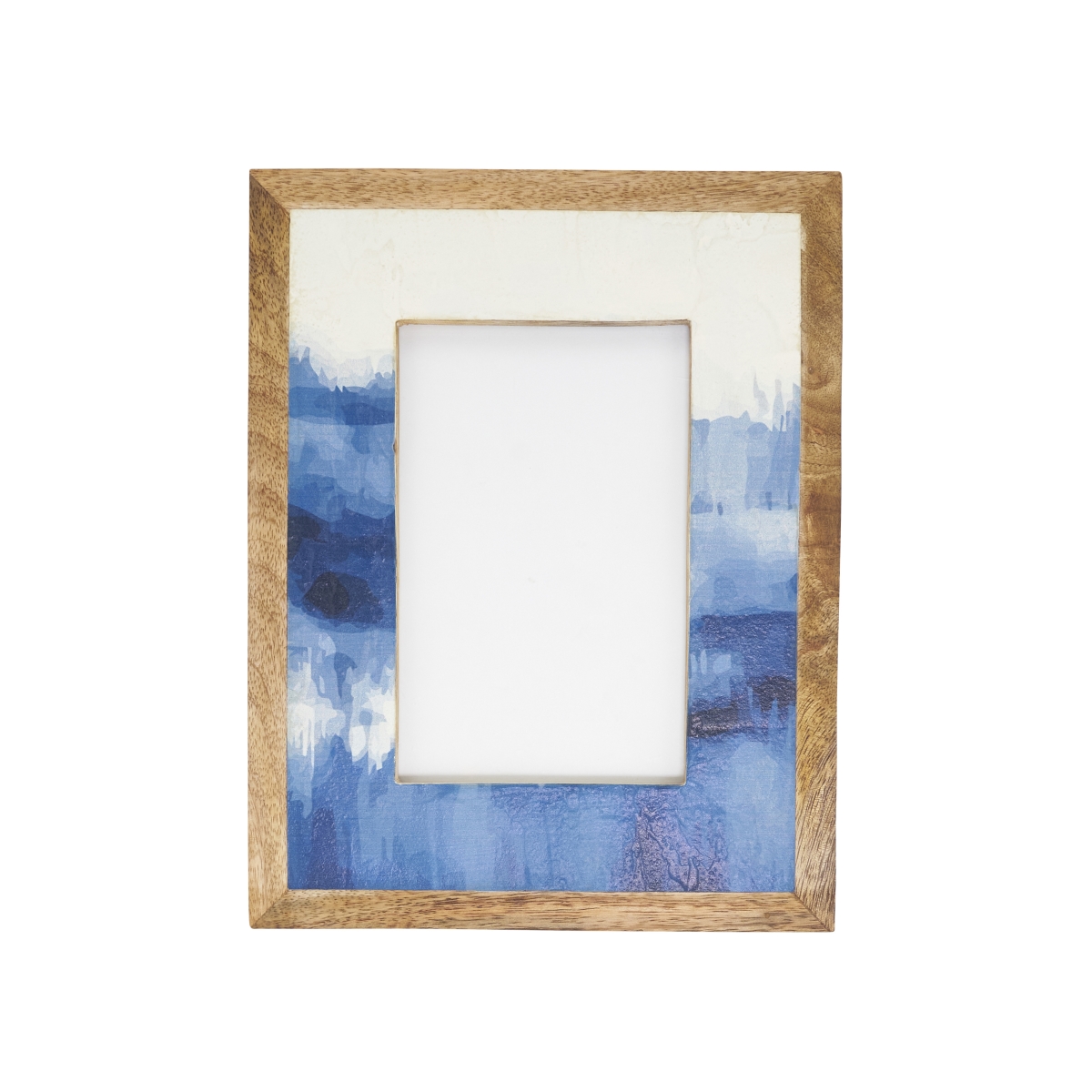 PF310.BL46 Textured Painted Wooden Photo Frame - Blue - 4 x 6 in.