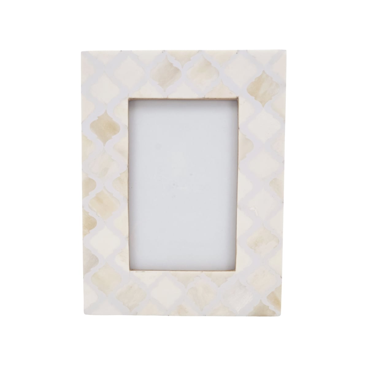 PF510.I57 Moroccan Tile Bone Photo Frame - Ivory - 5 x 7 in.