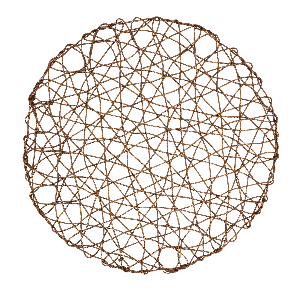 Picture of Saro Lifestyle 616.CO15R Intricate Wire Nest Placemat - Copper - Set of 4