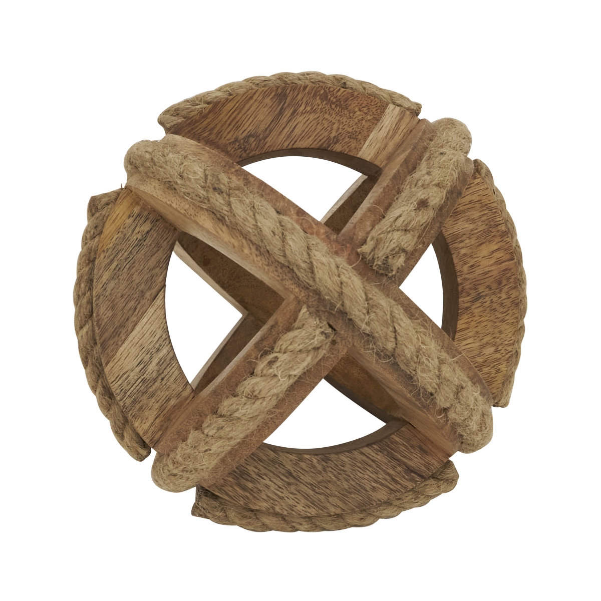 Picture of Saro Lifestyle HA649.N6R Natural Wooden Rope Decorative Orb - Natural - 6 in.
