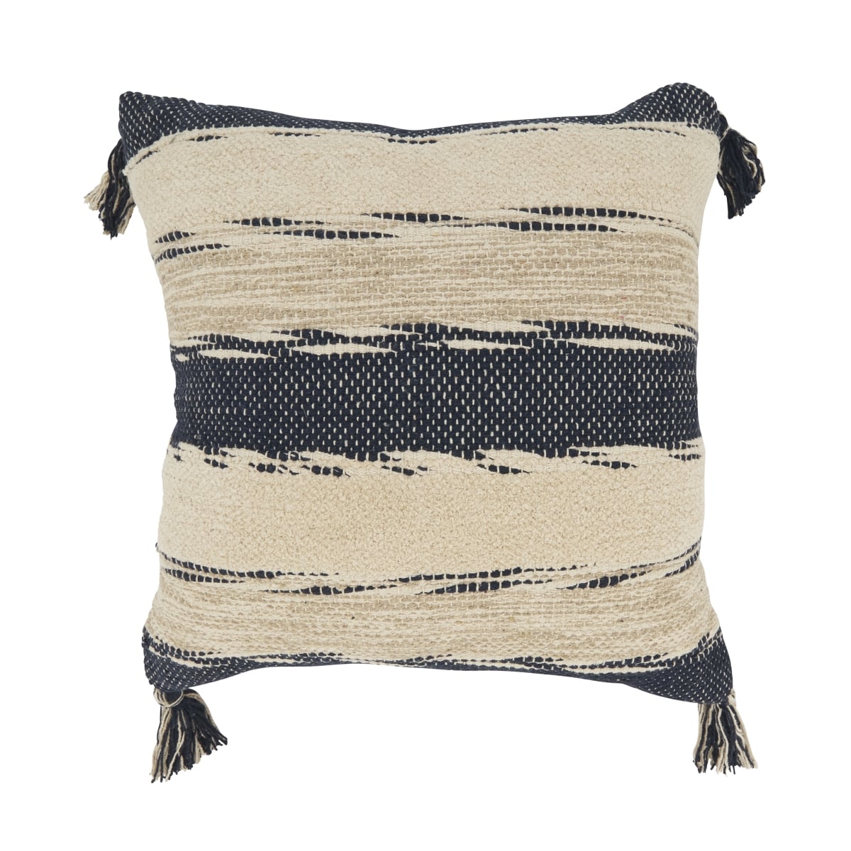 4071.NB18SD Classic Striped Down Filled Pillow - Navy Blue