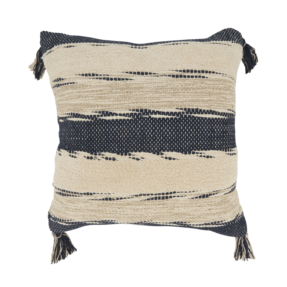 4071.NB18SP Classic Striped Poly Filled Pillow - Navy Blue