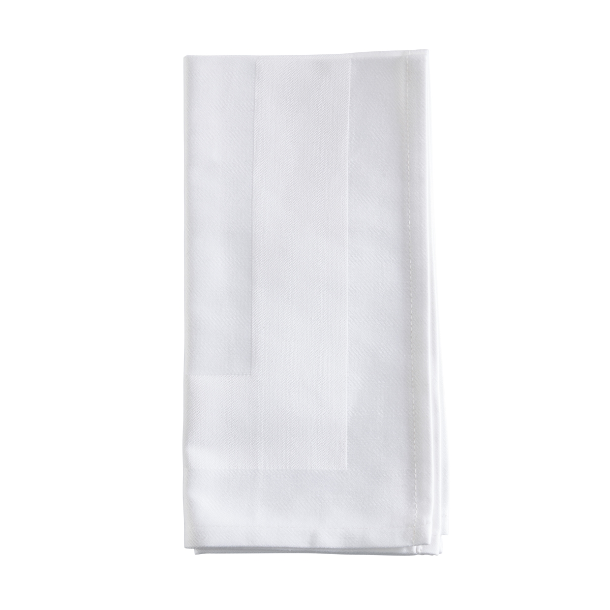 Picture of Saro Lifestyle DM224.W20S Satin-Trimmed Damask Napkin - White - Set of 4