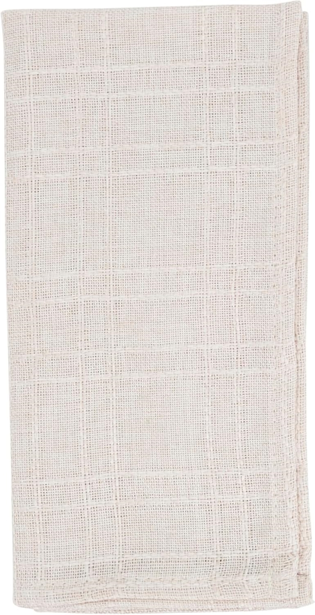 Picture of Saro Lifestyle 6179.N20S Classic Stitched Plaid Napkin, Blush - Set of 4