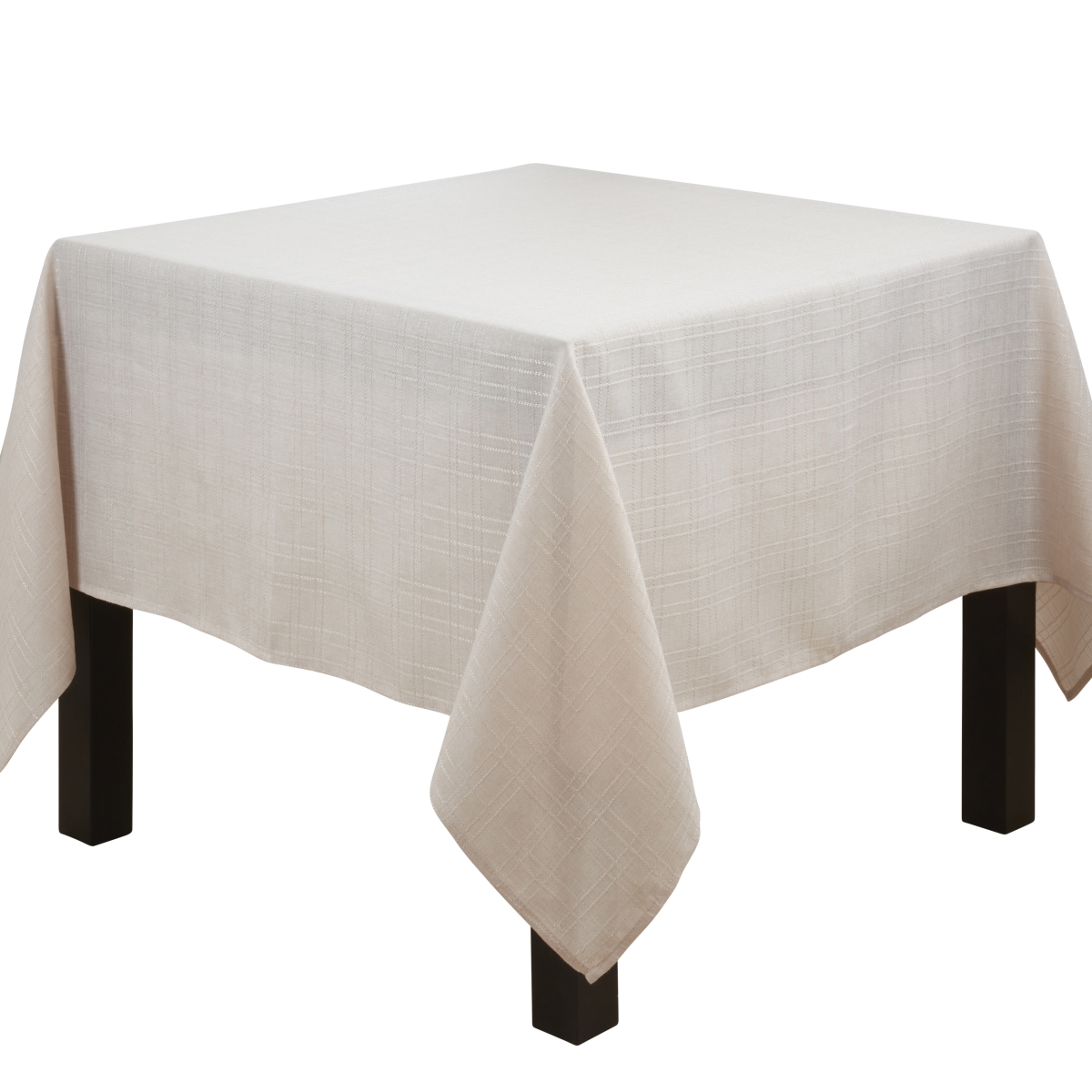 Picture of Saro Lifestyle 6179.N70S Classic Stitched Plaid Tablecloth - Blush - 70 x 70 in.